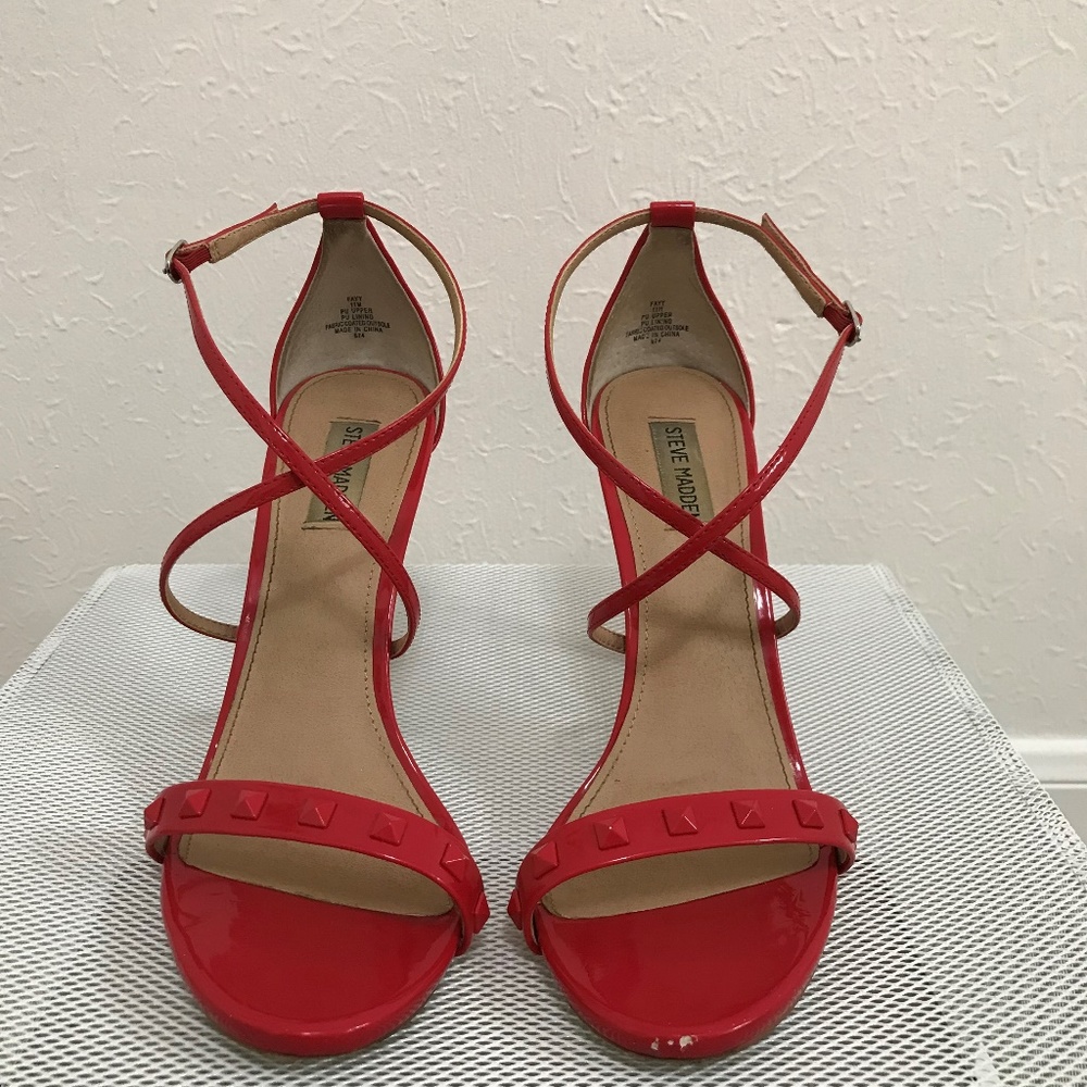 Steve Madden Red Studded Heels